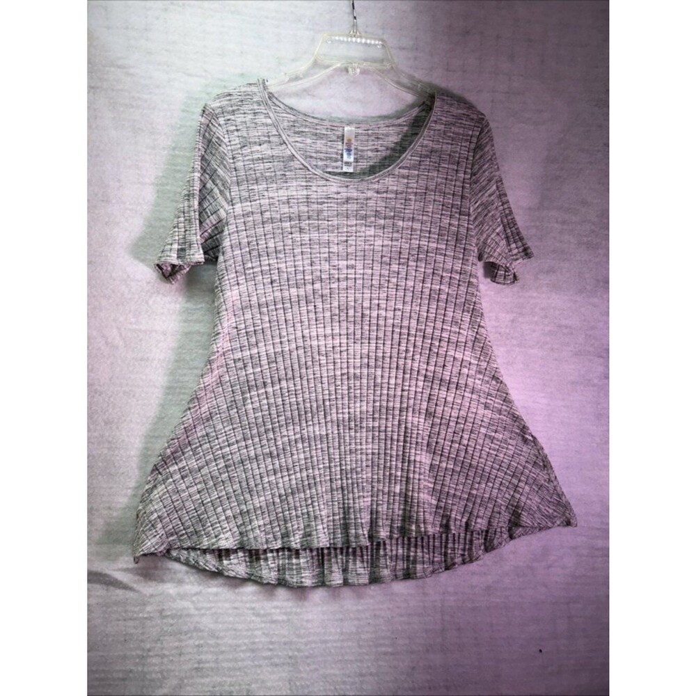 LulaRoe Women's Simply Comfort Tee Shirt Gray Size Large Dress Up Or Down